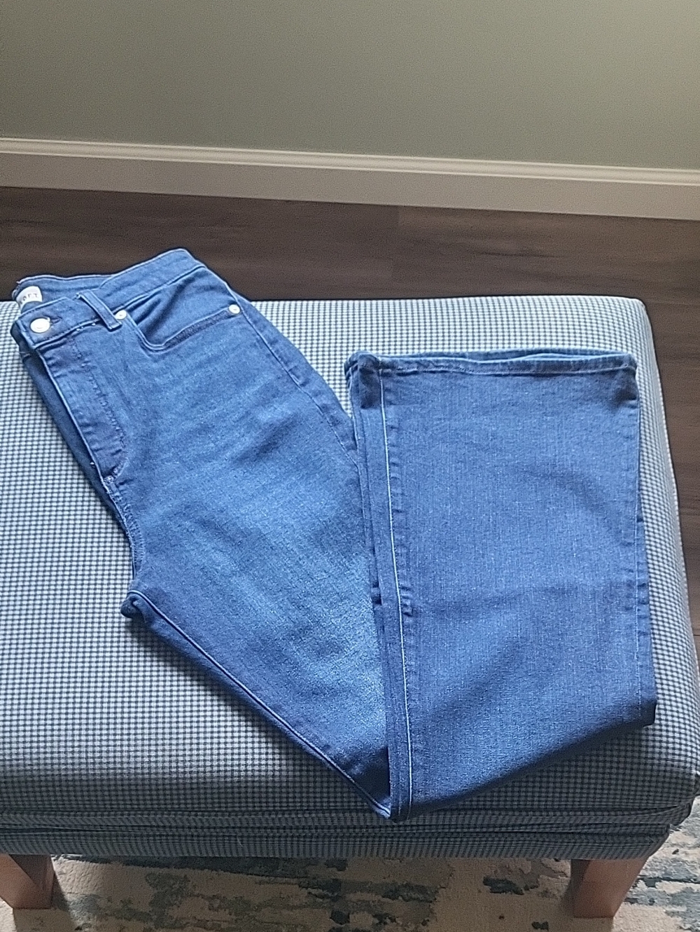 Women's Loft Blue Denim Slim Flare Jeans